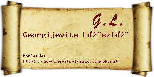 Georgijevits László névjegykártya