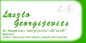 laszlo georgijevits business card